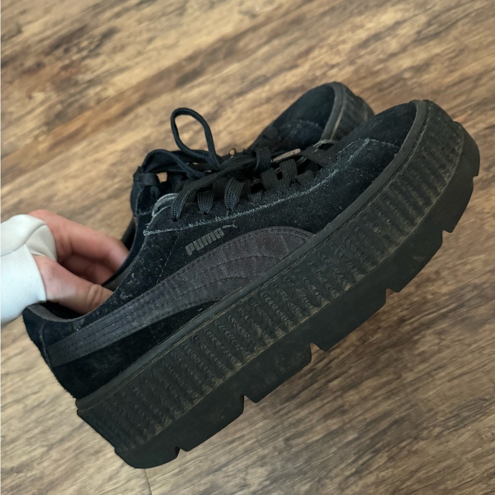 Puma Black Suede Platform Shoes